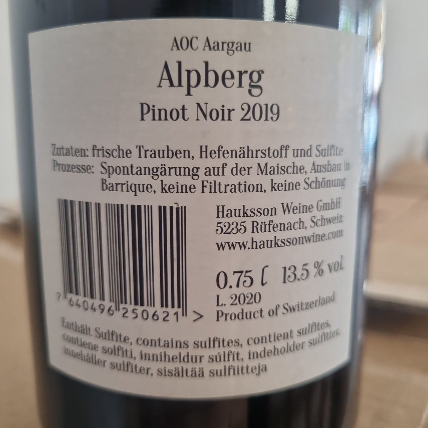 HAUKSSON | Pinot Noir Alpberg 2019