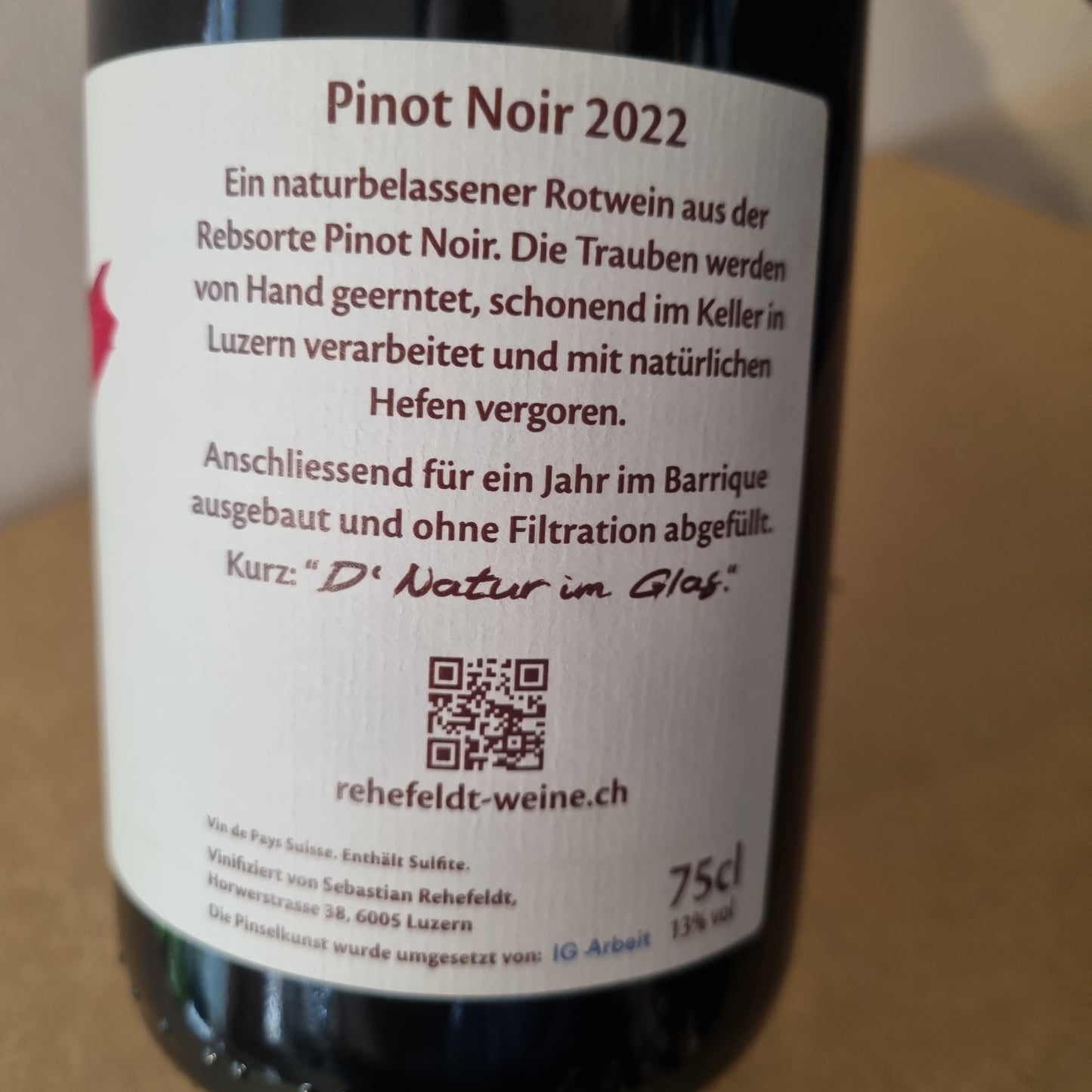 SEBASTIAN REHEFELDT | Pinot Noir 2022
