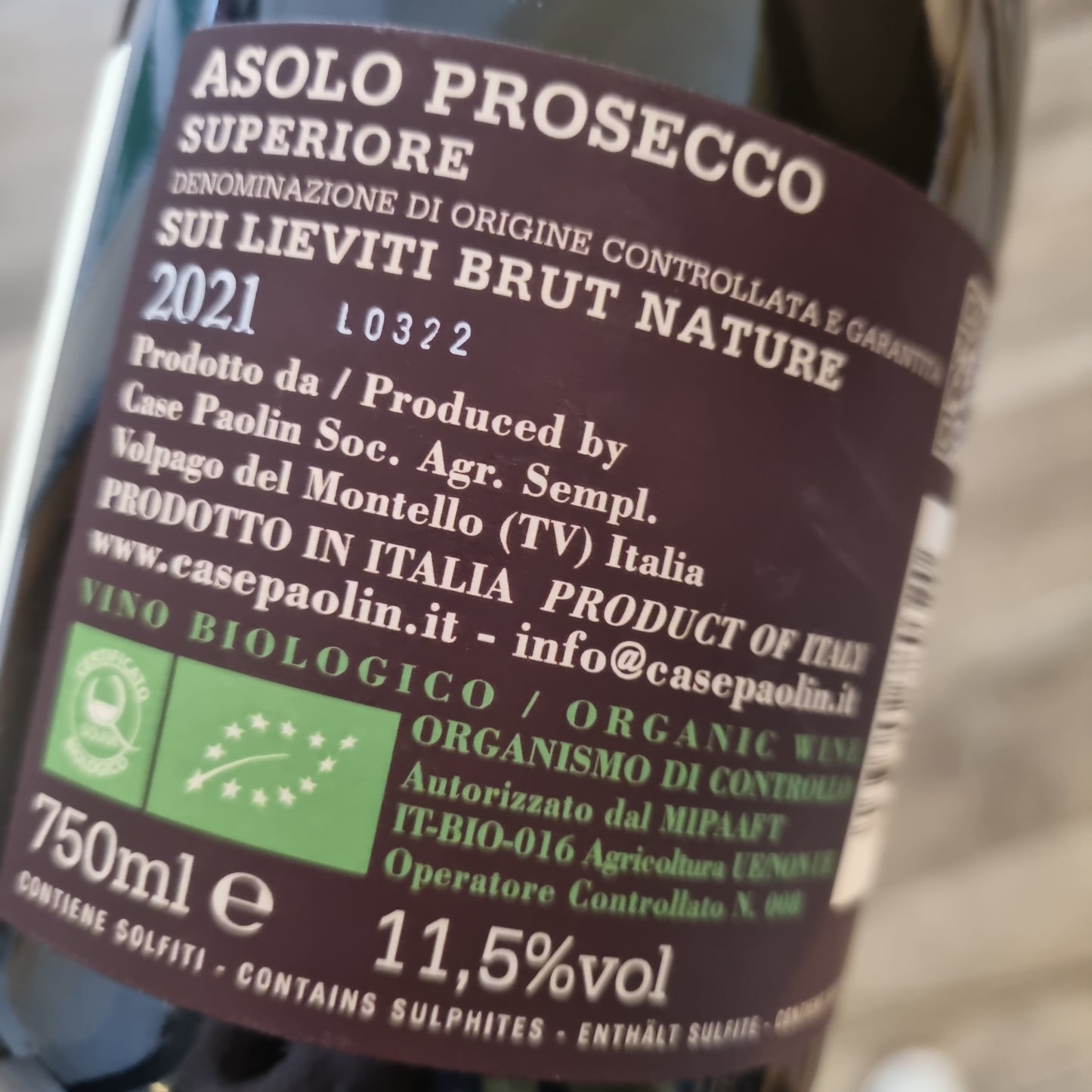 CASE PAOLIN | Prosecco Col Fondo 2021