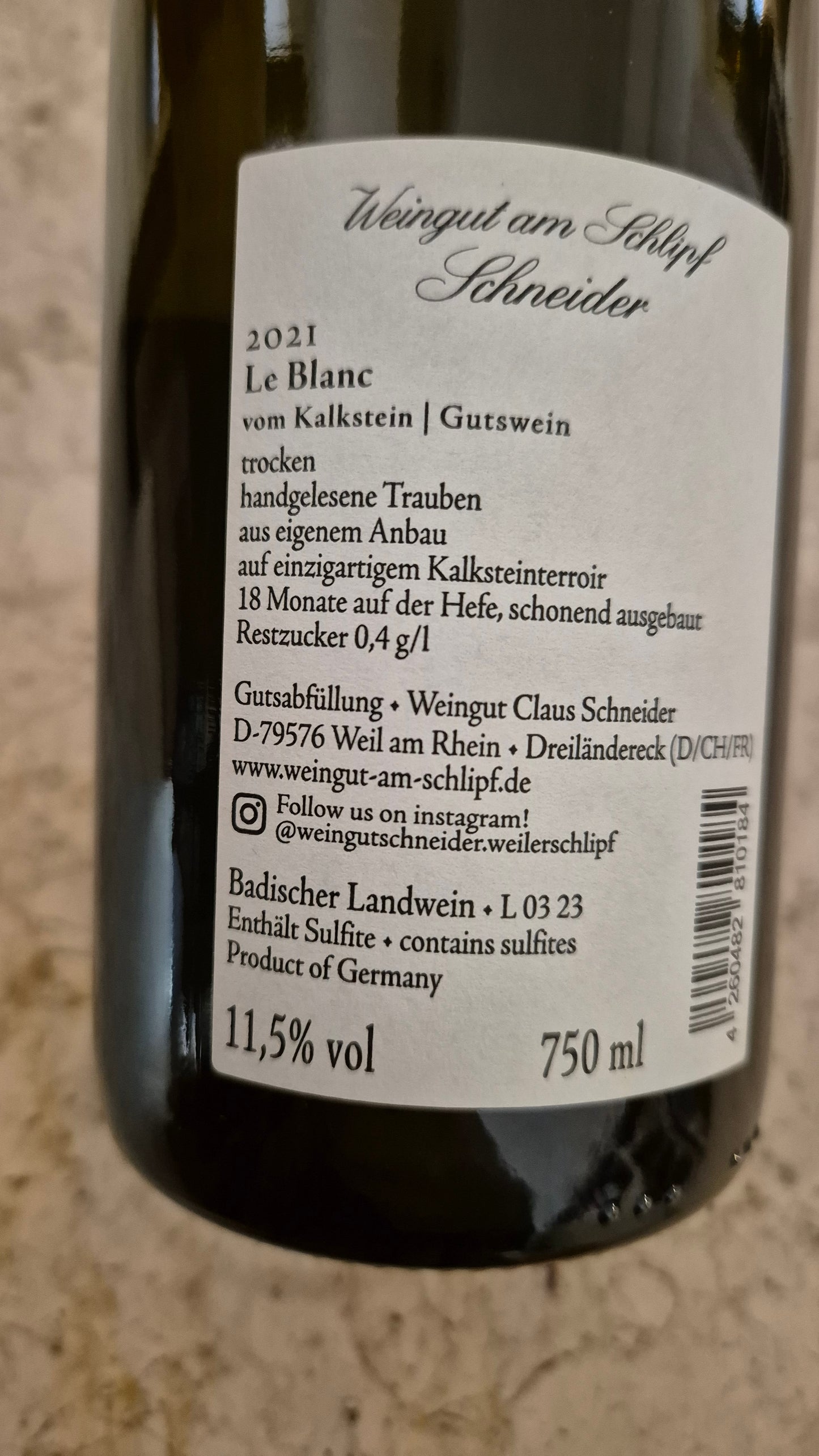 SCHNEIDER | Le Blanc vom Kalkstein 2021