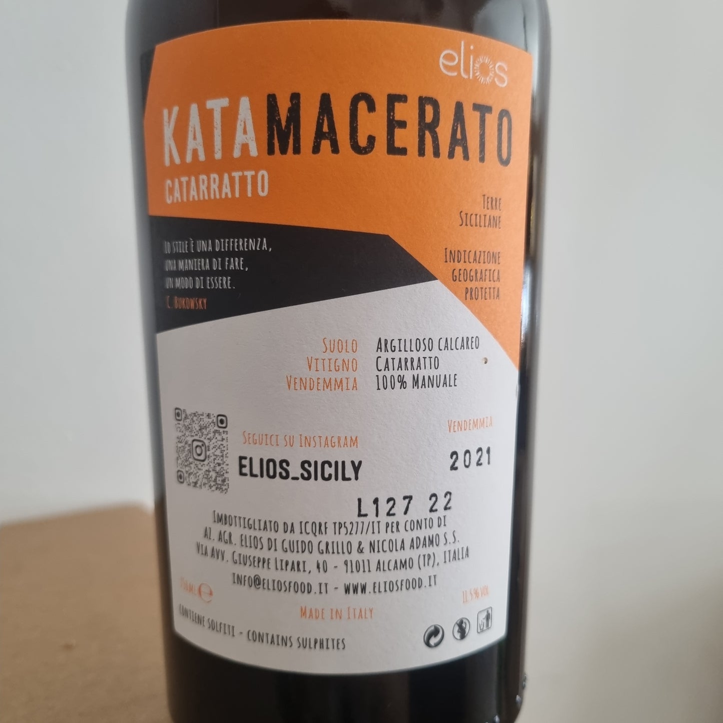 ELIOS | KataMacerato 2021 | Orange