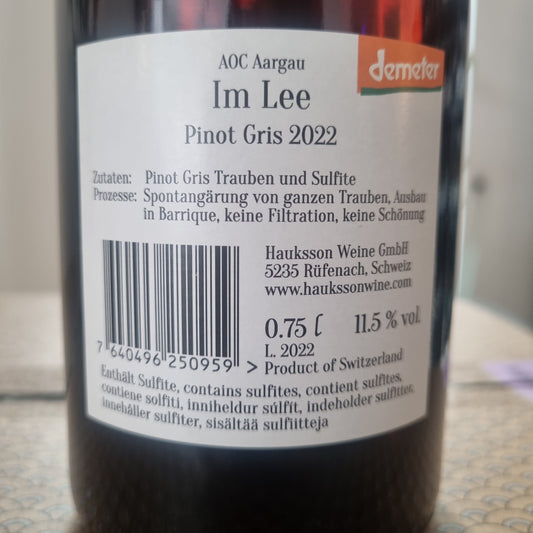 Im Lee - Pinot Gris Orange Wine 2022