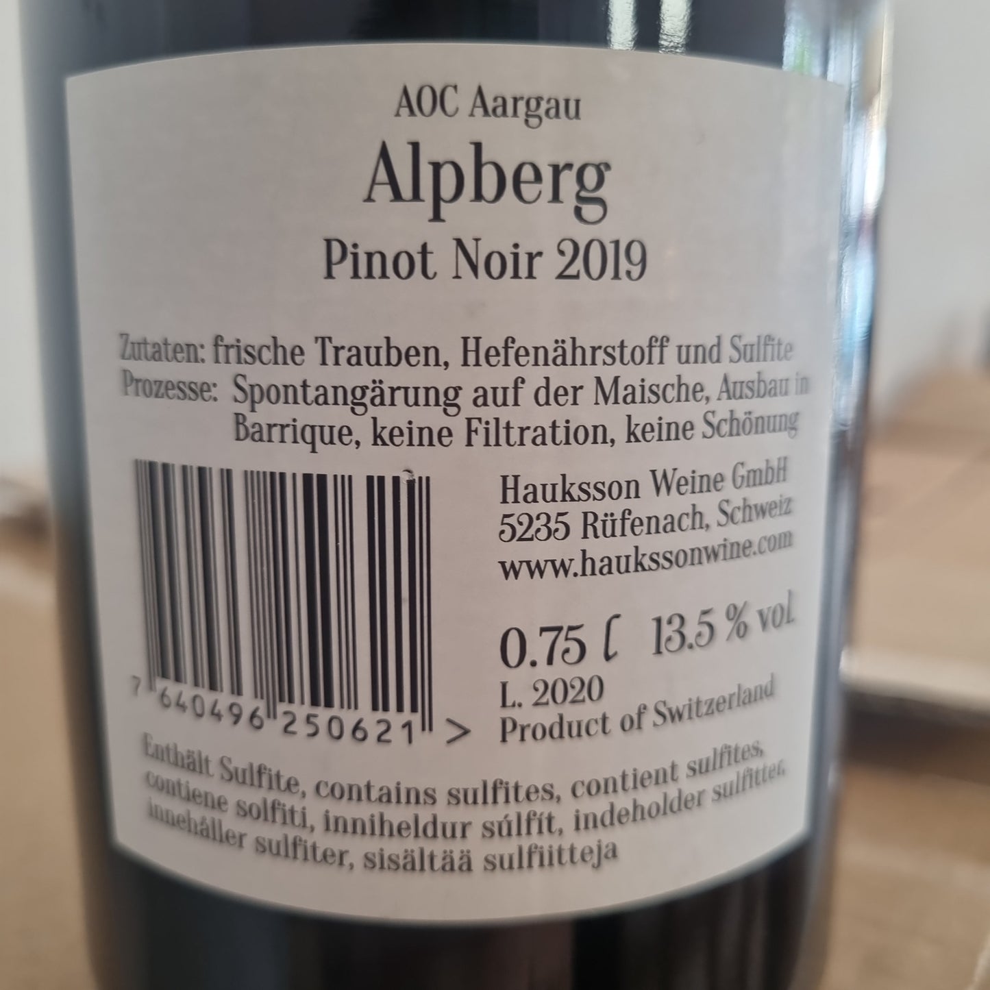 Pinot Noir Alpberg 2019