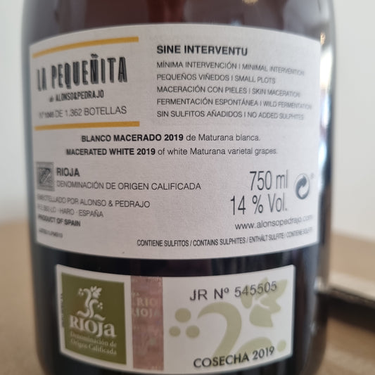 LA PEQUEÑITA | Blanco Macerado 2019 | Orange