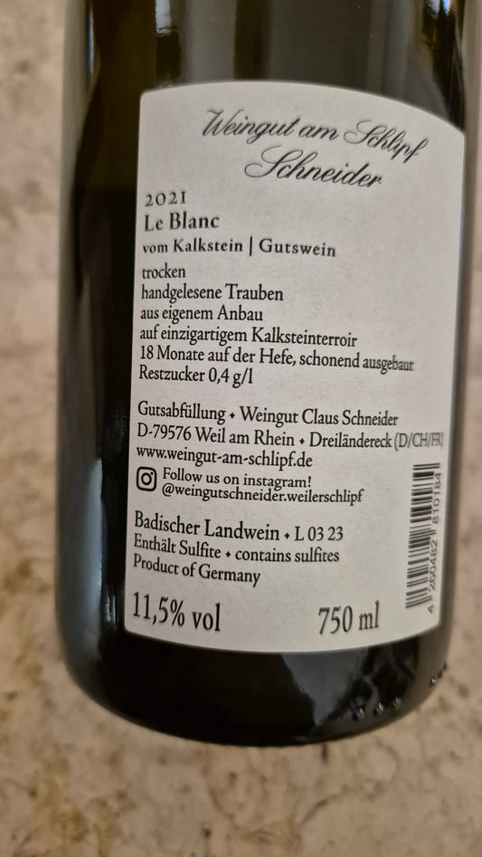 SCHNEIDER | Le Blanc vom Kalkstein 2021